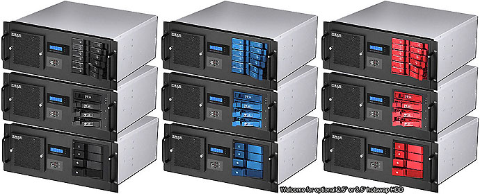 Option: Welcome for aluminum hotswap HDD cage with different colors